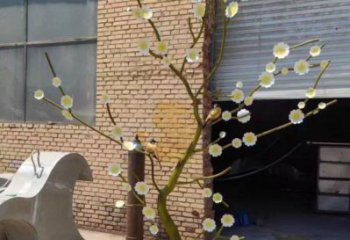 紫丁香雕塑定制，市標雕塑，廣場不銹鋼紫丁香雕塑定做