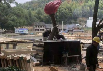 火把雕塑點擊，城區小品，不銹鋼火把雕塑承接