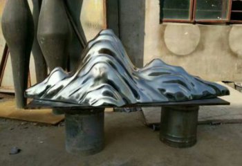 不銹鋼假山雕塑，戶外雕塑，金屬抽象假山雕塑制造