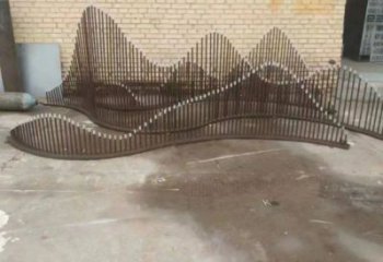 步行街假山雕塑，鍛造景觀雕塑，鏤空方式