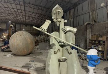 提琴雕塑制造，廣場雕塑，制造不銹鋼提琴雕塑