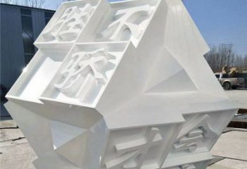 魔方雕塑供應，美陳雕塑，字體魔方雕塑定制廠家