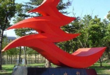 人字雕塑優(yōu)選，室外雕塑，彩繪不銹鋼人字雕塑廠家