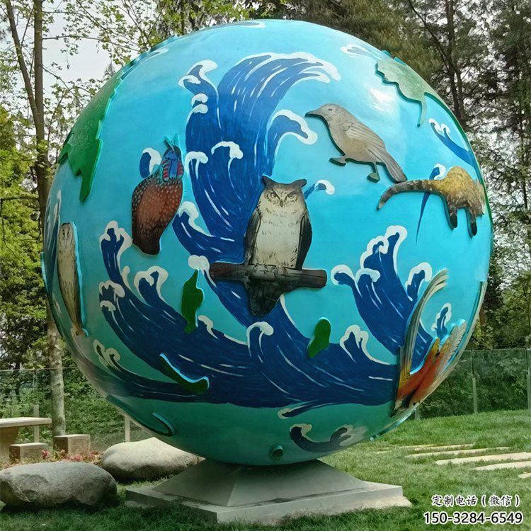 鏤空球雕塑點(diǎn)擊，中式工藝，烤漆鏤空球雕塑供給