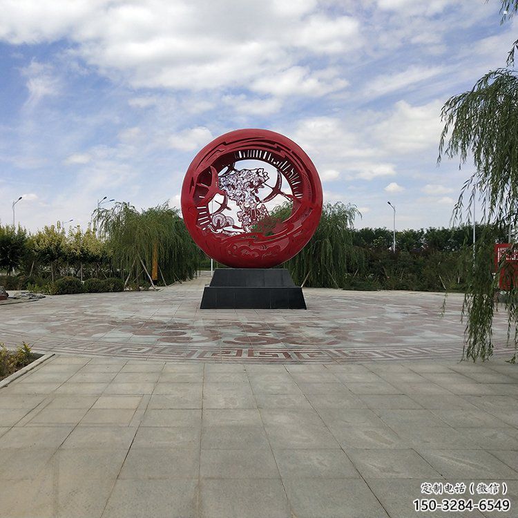 空心球雕塑廠，透雕系列，鏤空空心球雕塑提供