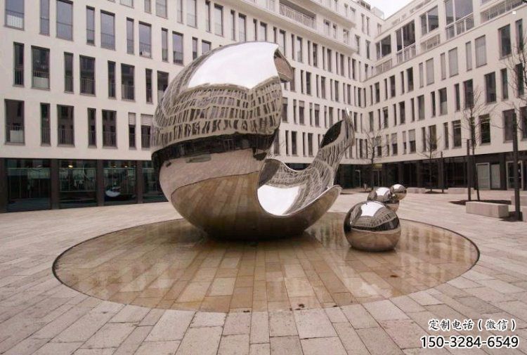 球形雕塑供應(yīng)，美陳雕塑，不銹鋼球形雕塑定制