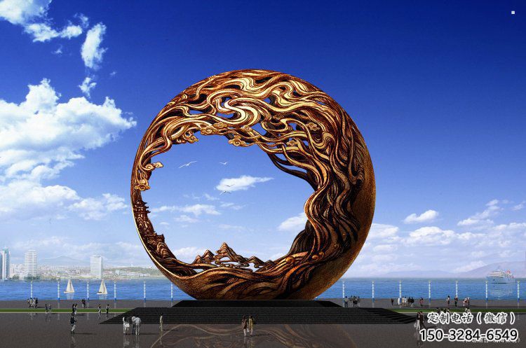 球形雕塑訂做，美陳雕塑，不銹鋼球形雕塑優(yōu)選