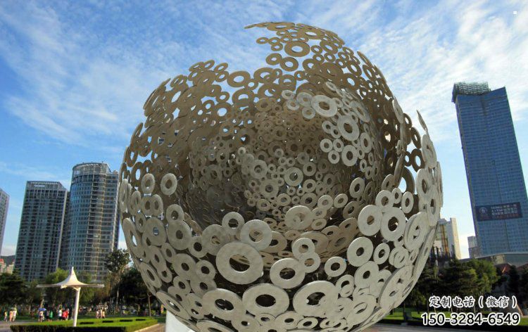 現代球形雕塑承接，歐式風格，鏤空球形雕塑精選