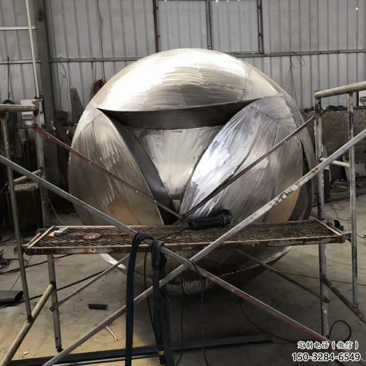 繡球雕塑點擊，地標擺件，不銹鋼繡球雕塑精選