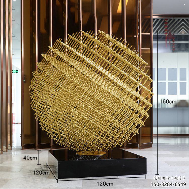 鏤空球雕塑定做，廣場系列，異形鏤空球雕塑制作