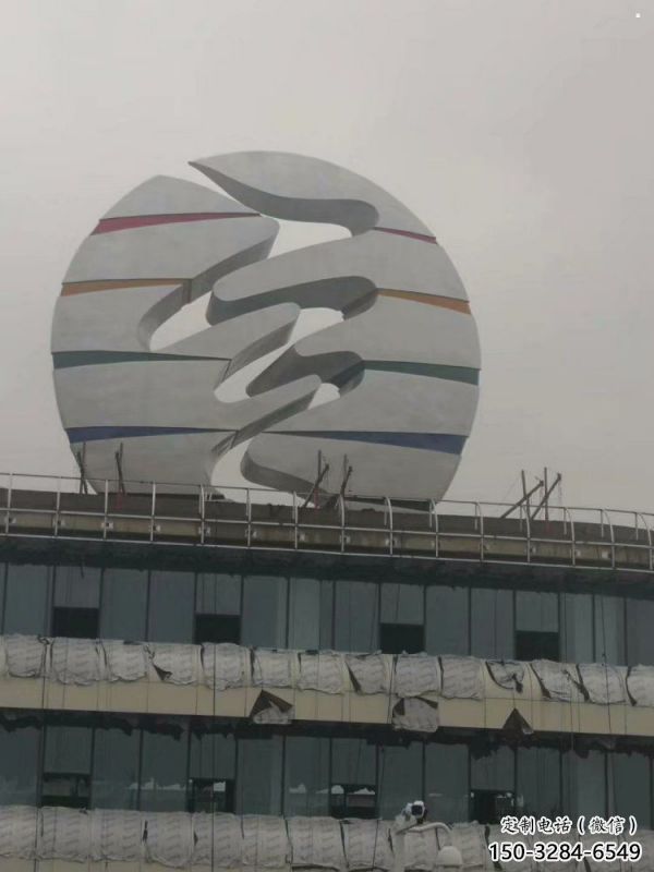 鏤空球雕塑精選，街道標識，異形鏤空球雕塑指用