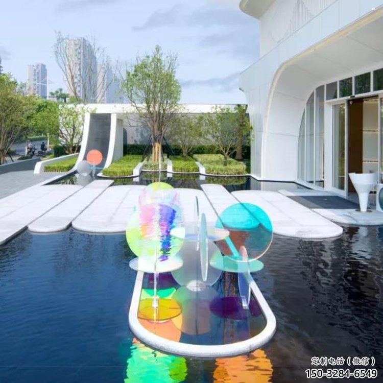 原子球雕塑通用，水景雕塑，不銹鋼原子球雕塑廠