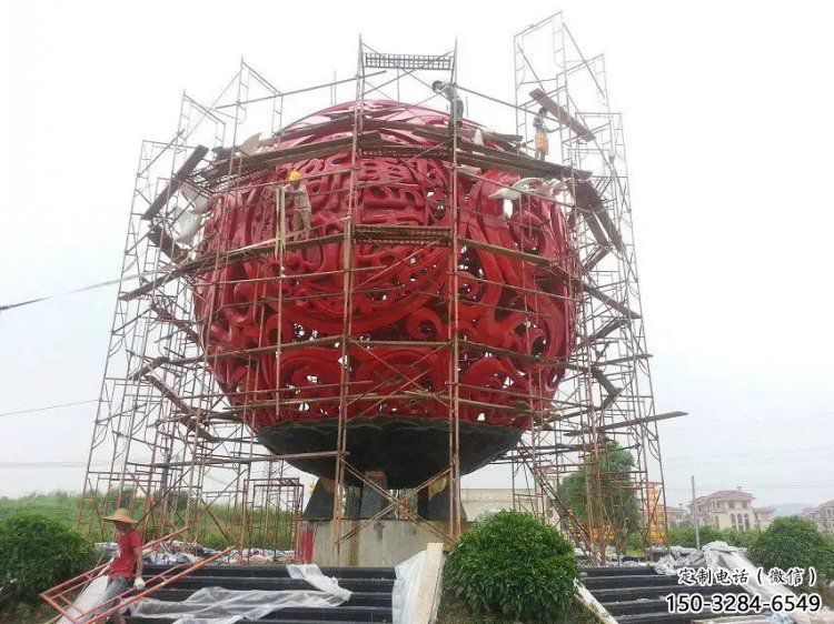 圓球雕塑精選，景區雕塑，景觀烤漆圓球雕塑廠家