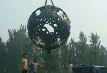 球體雕塑廠家優選，陸地擺件，不銹鋼球體雕塑供應