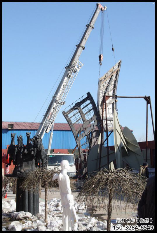 大型商場(chǎng)絲帶雕塑