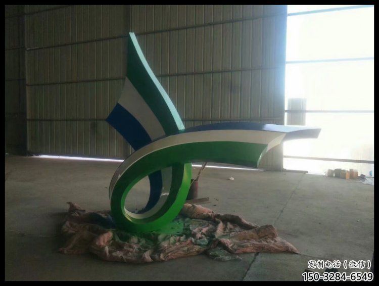 絲帶雕塑承接，鍛造工藝，不銹鋼絲帶雕塑訂做