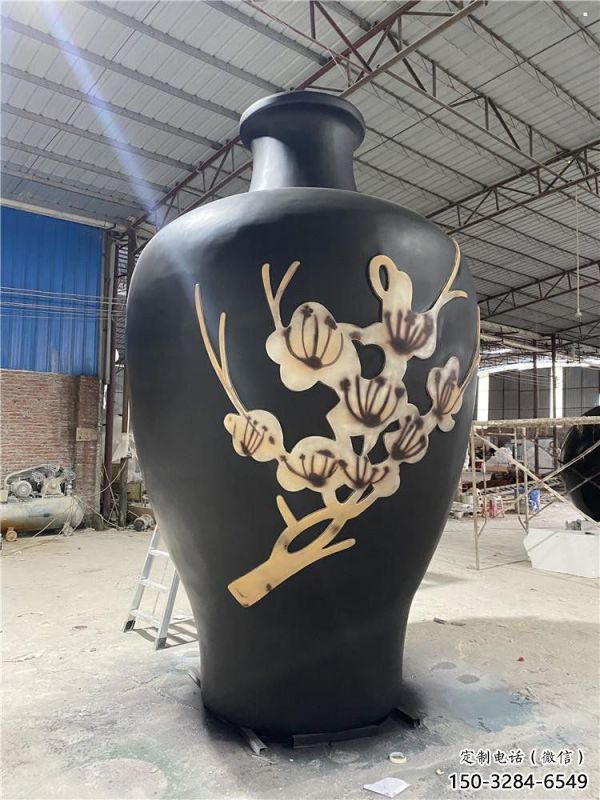 制造花瓶雕塑專供，地標擺件，玻璃鋼花瓶雕塑訂做