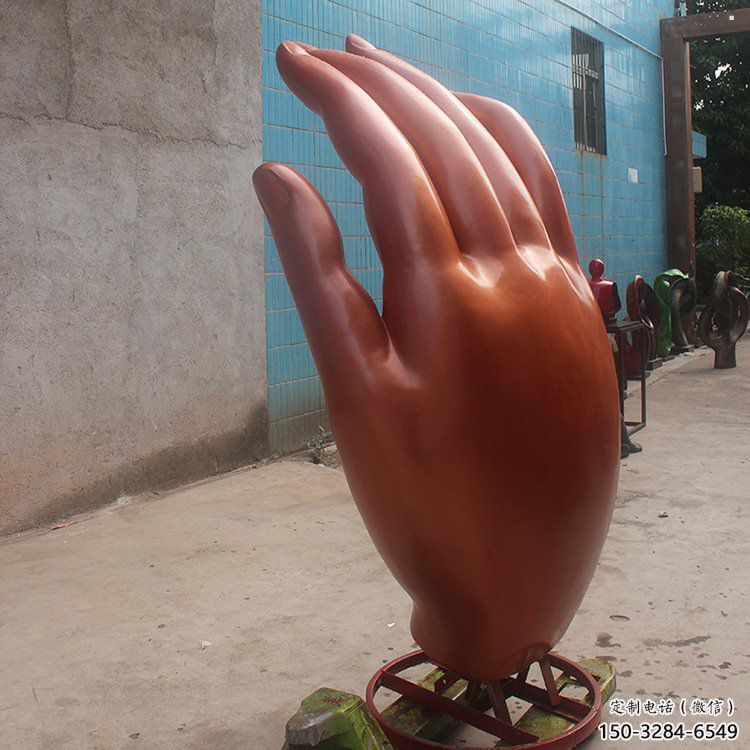 手指雕塑定做，公園小品，戶外不銹鋼手指雕塑廠家