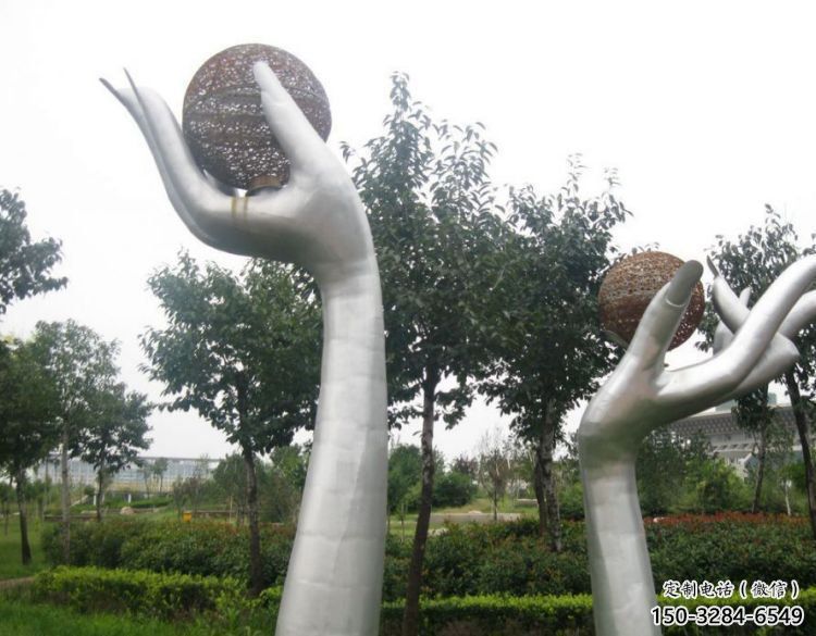 雙手雕塑精選，陸地擺件，各類不銹鋼雙手雕塑廠家