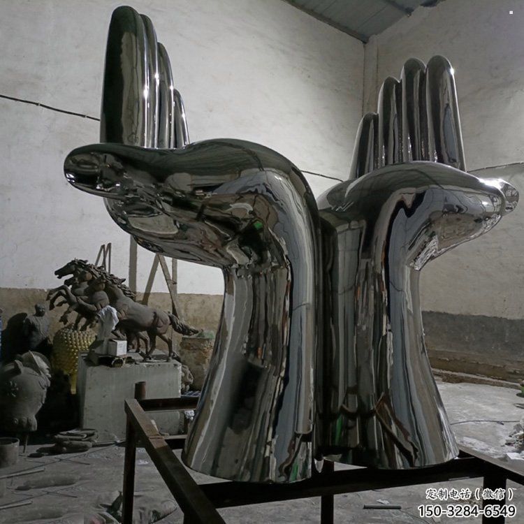 雙手雕塑批發，小區雕塑，不銹鋼雙手雕塑點擊