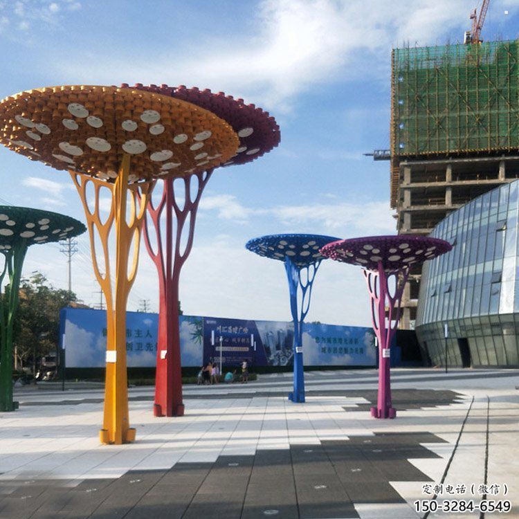 遮陽樹雕塑優(yōu)價，鋼管組合，不銹鋼遮陽樹雕塑制作