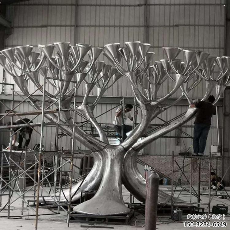 鏤空樹雕塑制造，景觀擺件，鏤空遮陽樹雕塑選定