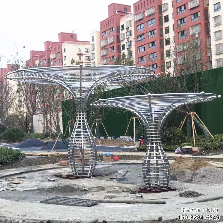 遮陽樹雕塑供應，城區小品，鏤空遮陽樹雕塑制造商