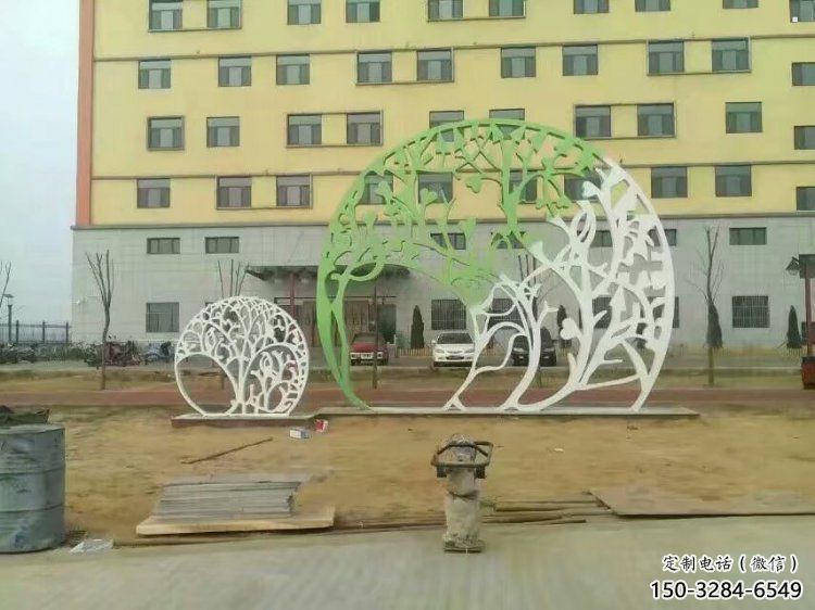 鏤空樹雕塑預定，城區小品，鏤空剪紙樹雕塑制造商