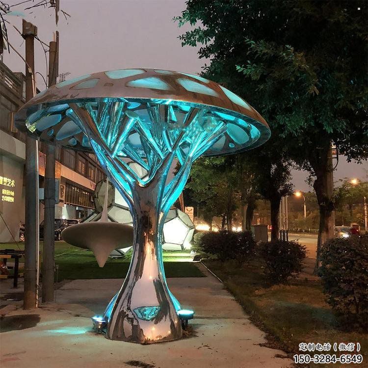 燈光樹雕塑生產，植物雕塑，各類燈光蘑菇樹雕塑定制