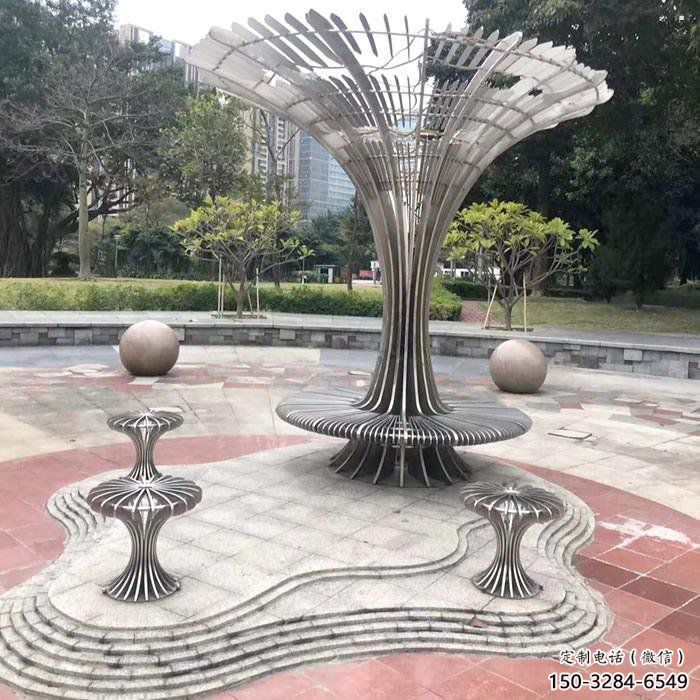 抽象傘樹雕塑供需，美陳雕塑，歐式鏤空傘樹雕塑承接