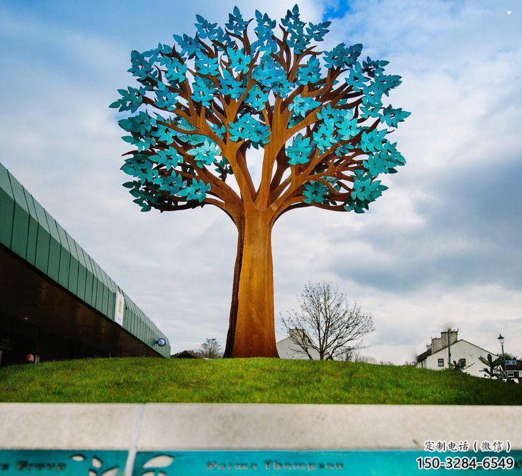 傘樹雕塑通用，戶外雕塑，戶外鏤空傘樹雕塑供應(yīng)
