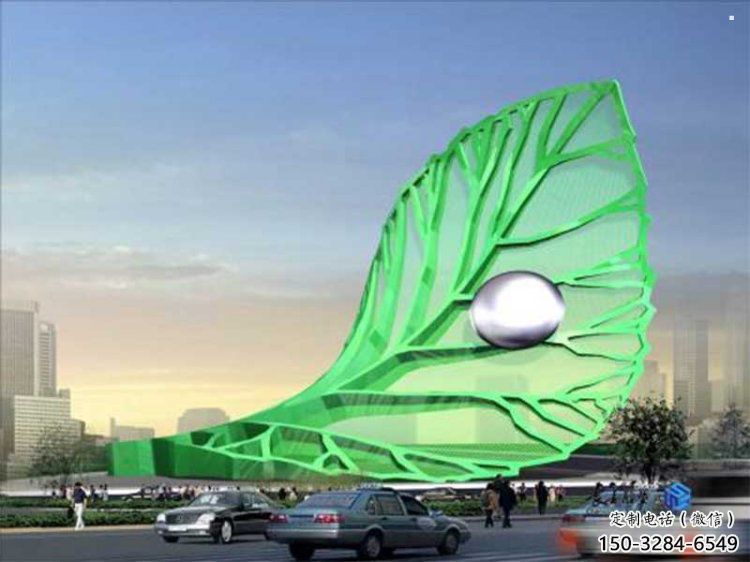 仿真樹(shù)葉雕塑制作，戶外雕塑，彩繪仿真樹(shù)葉雕塑優(yōu)選