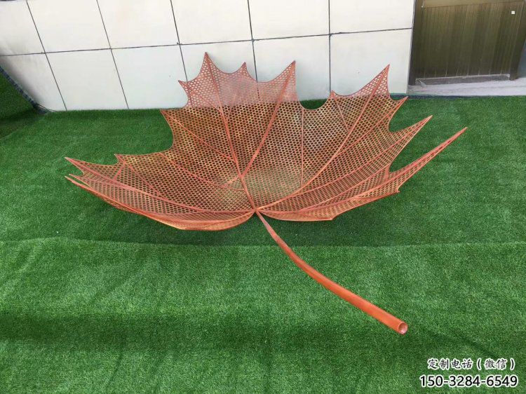 鏤空樹葉雕塑，景區雕塑，鐵藝樹葉雕塑廠家指用