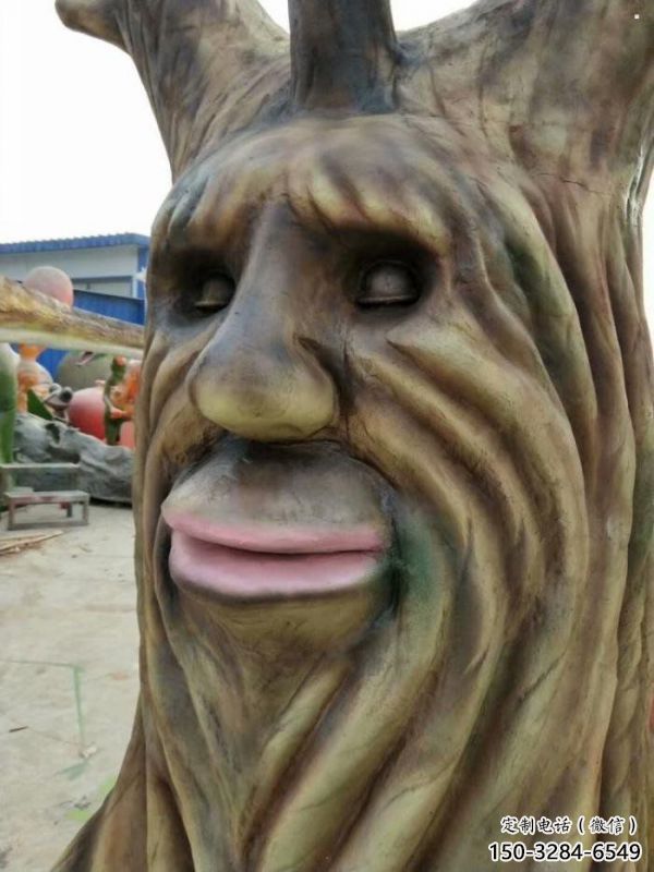 仿真樹雕塑加工，室外軟裝，玻璃鋼仿真樹雕塑定制