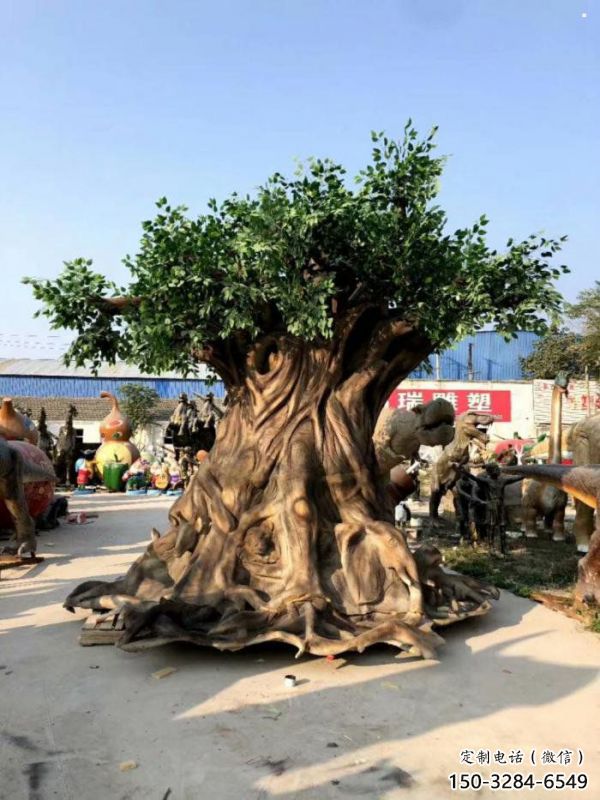 仿真樹雕塑精選，小區擺件，玻璃鋼仿真樹雕塑選用
