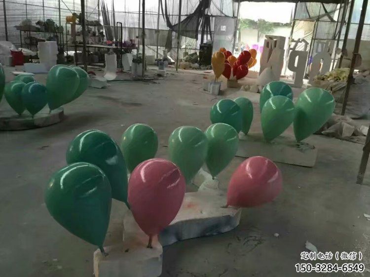 氣球樹雕塑精選，美陳雕塑，玻璃鋼氣球樹雕塑觀賞型