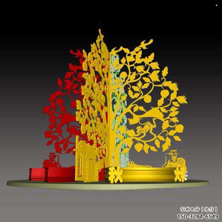 樹干雕塑訂做，小區雕塑，不銹鋼樹干雕塑廠