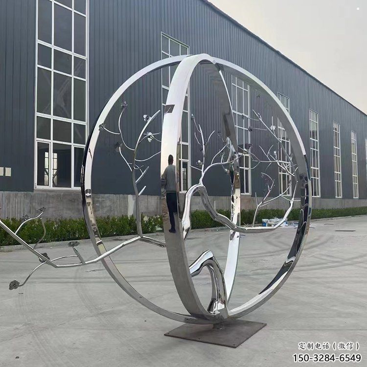 圓環(huán)樹雕塑優(yōu)選，陸地?cái)[件，不銹鋼圓環(huán)樹雕塑供應(yīng)