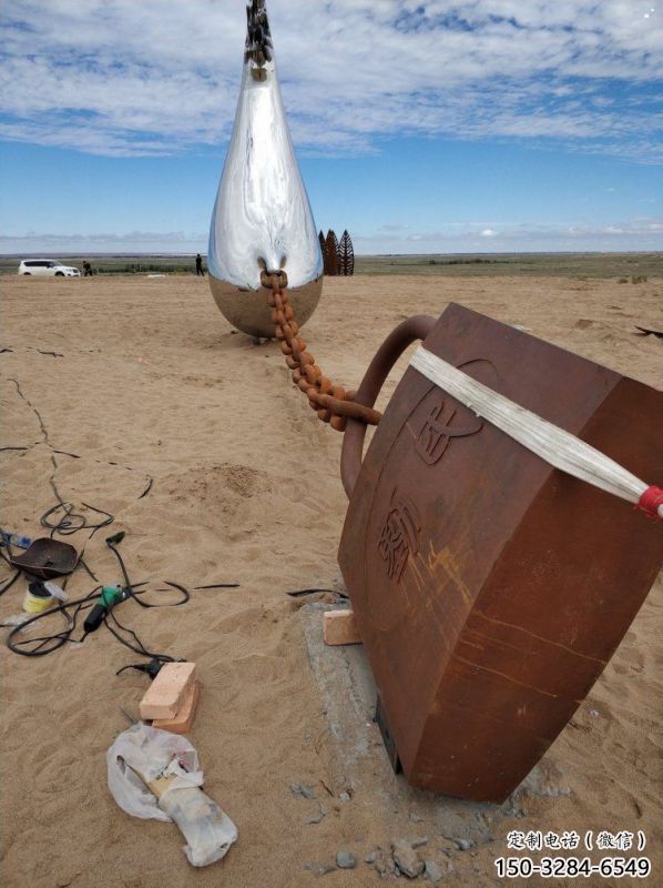 水滴雕塑訂做供需，景區(qū)雕塑，鏡面水滴雕塑定價