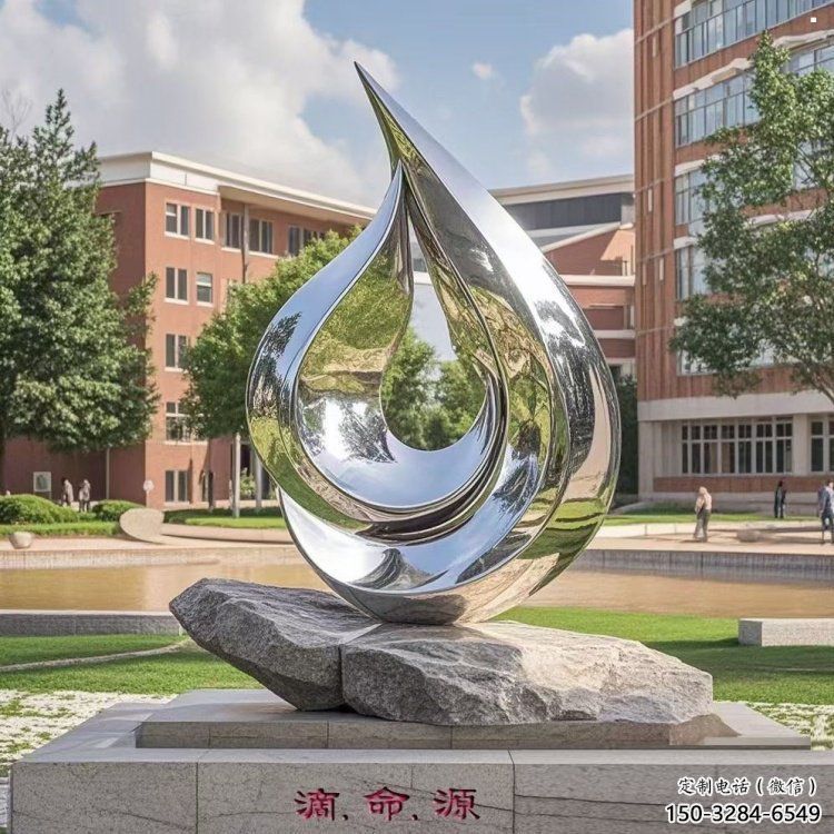 淚滴雕塑制造，歐式風格，不銹鋼淚滴雕塑定價