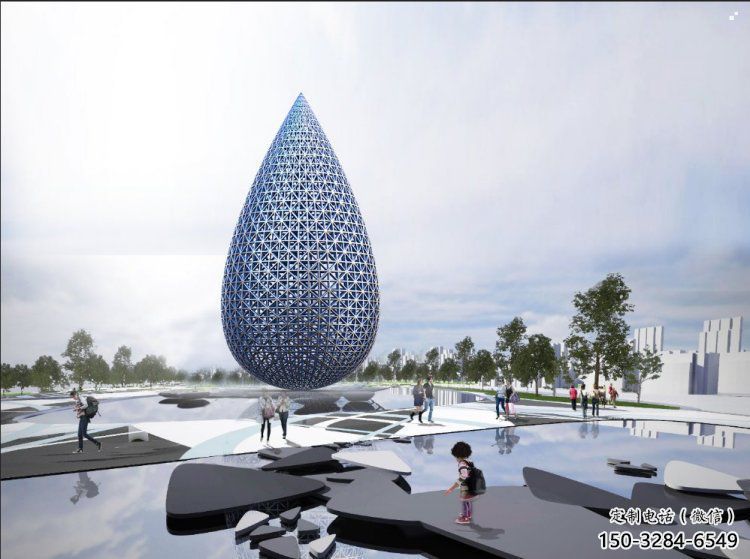 住宅小區(qū)水珠雕塑