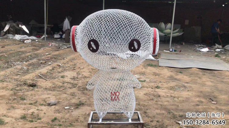 鏤空人物雕塑廠家，編織工藝，公園廣場戶外卡通人物雕塑