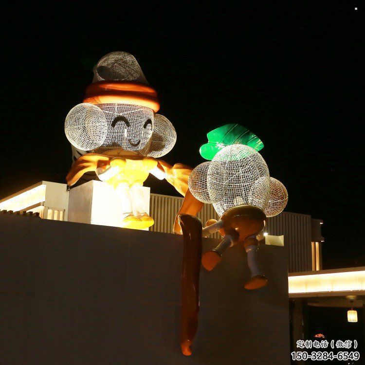鏤空卡通雕塑精選，美陳雕塑，鍛鋼鐵藝卡通雕塑通用