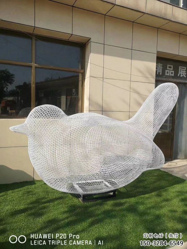 鏤空鳥雕塑優選，多彩藝術，抽象鐵藝小鳥雕塑選用