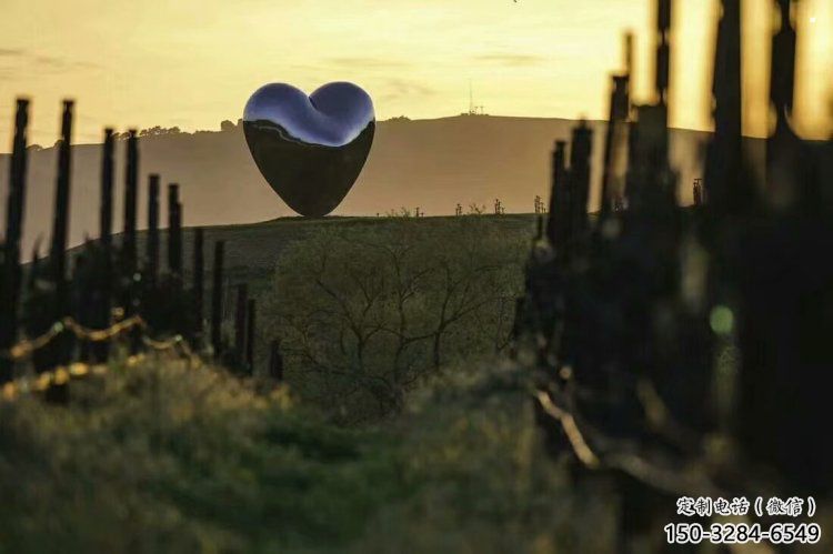 心形球雕塑定價，街頭雕塑，不銹鋼心形球雕塑定價