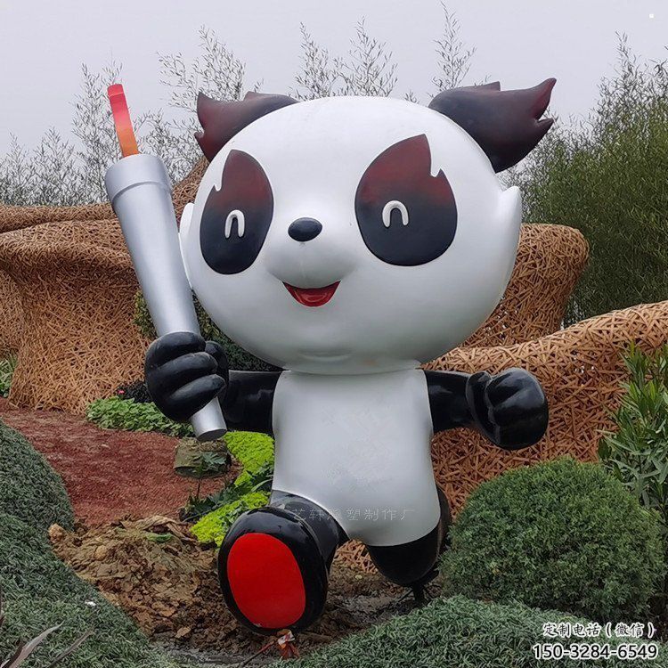 熊貓雕塑供給，中式工藝，卡通藝術熊貓雕塑精品
