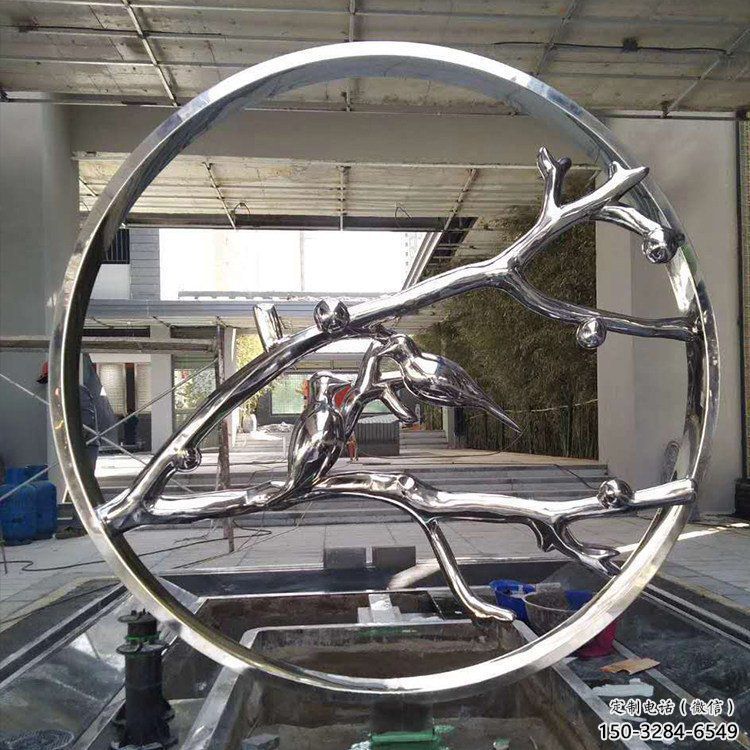 圓環(huán)景觀雕塑通用，城市雕塑，不銹鋼圓環(huán)雕塑指用