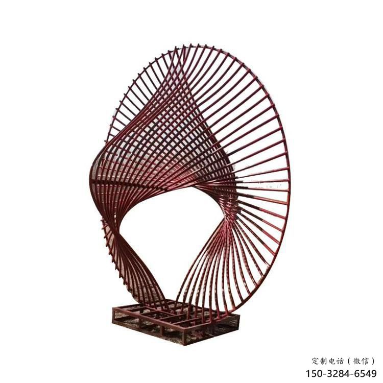 地產圓環雕塑供應，地標擺件，鏤空圓環雕塑制造