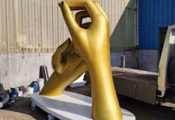 握手雕塑制造商，室外軟裝，不銹鋼握手雕塑生產(chǎn)廠家