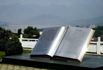 書(shū)本雕塑通用，花園小品，廣場(chǎng)不銹鋼書(shū)本雕塑制作